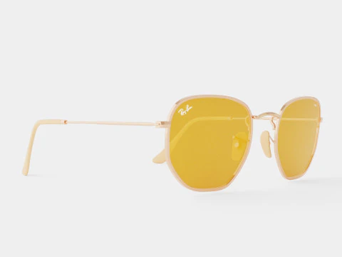 Okulary przeciwsłoneczne Ray-Ban Hexagonal Washed Evolve - RB3548N 91310Z Model 3D