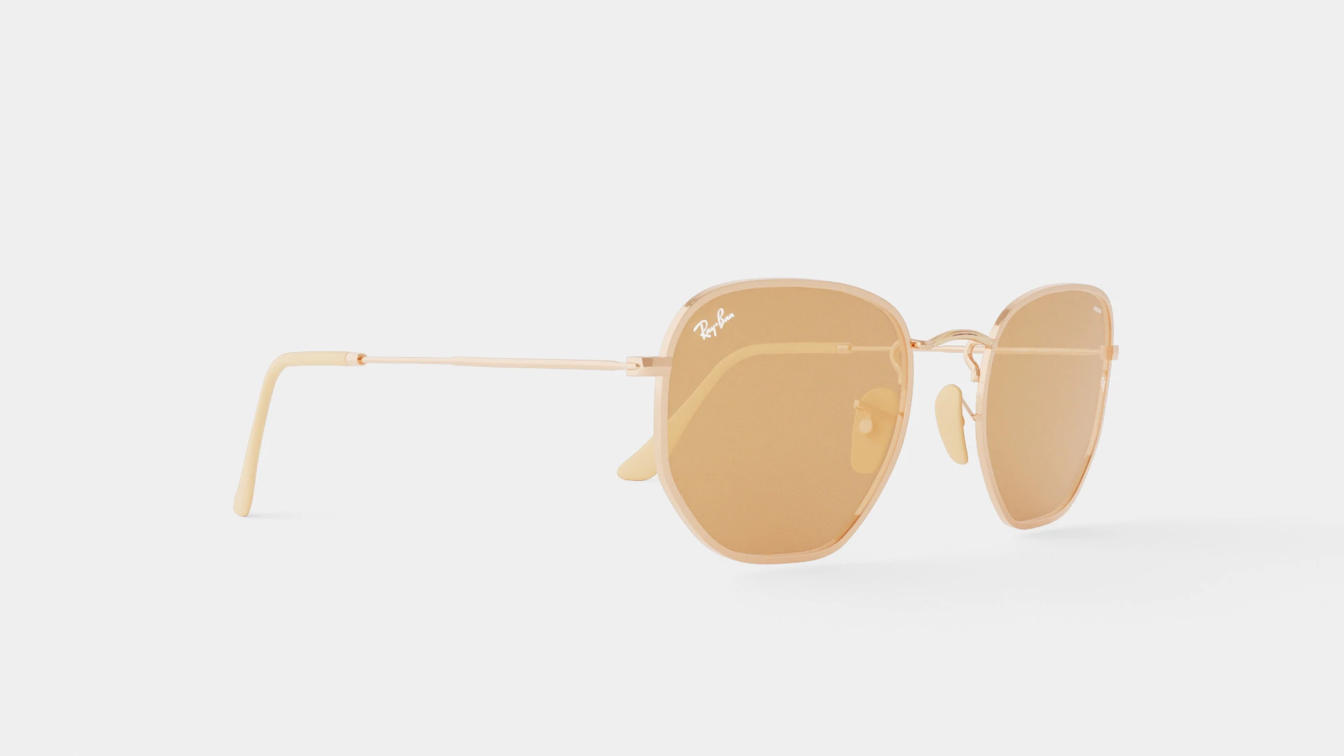 Ray-Ban Hexagonal Washed Evolve - RB3548N 9131S0 Sunglasses 3D Model .c4d .max .obj .3ds .fbx .stl .blend 