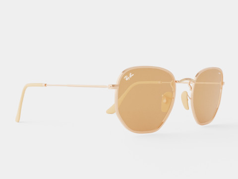Ray-Ban Hexagonal Washed Evolve - RB3548N 9131S0 Sunglasses 3Dモデル