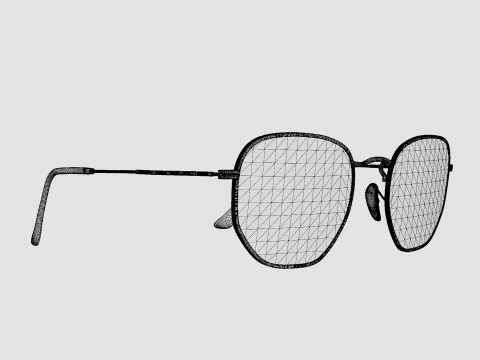 Ray-Ban Hexagonal Washed Evolve - RB3548N 9131S0 Sunglasses 3D Model