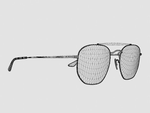 Ray-Ban Marshal - RB3648 9001I1 Sunglasses 3D Model