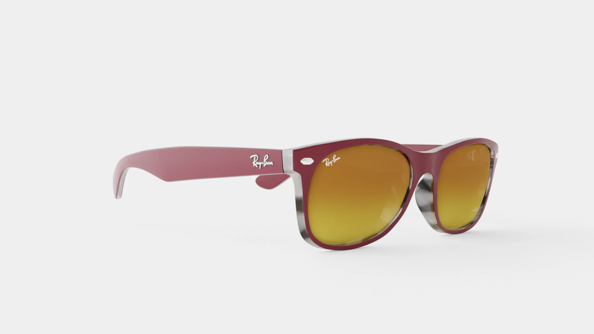Ray-Ban New Wayfarer - RB2132 605485 Sunglasses 3D Model .c4d .max .obj .3ds .fbx .stl .blend