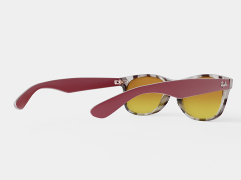 Ray-Ban New Wayfarer - RB2132 605485 Sunglasses 3D-Modell