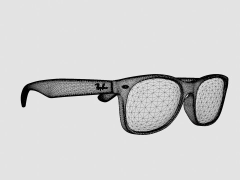 Ray-Ban New Wayfarer - RB2132 605485 Sunglasses 3D-Modell