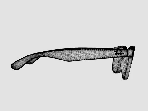 Ray-Ban New Wayfarer - RB2132 605485 Sunglasses 3D Model