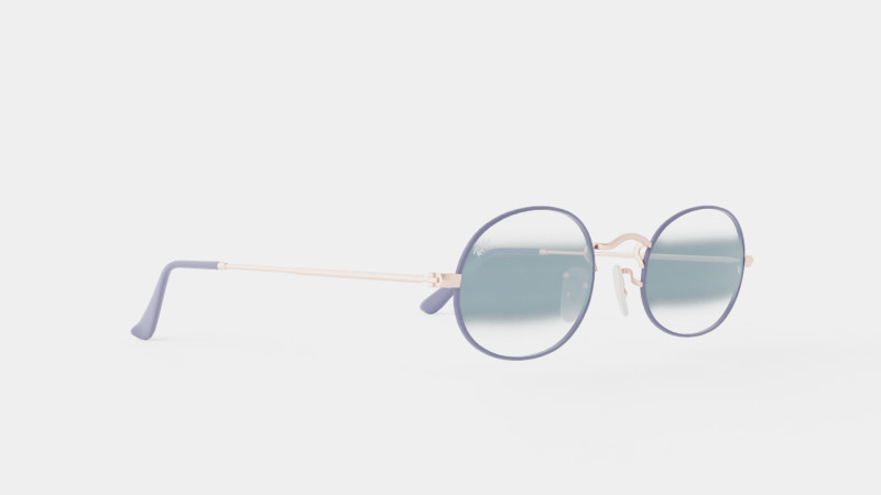 Ray-Ban Oval - RB3547 9156AJ Sunglasses Modelo 3D .c4d .max .obj .3ds .fbx .stl .blend