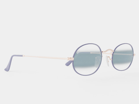 Ray-Ban Oval - RB3547 9156AJ Sunglasses 3D Model