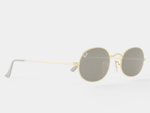 Ray-Ban Oval - RB3547 9154AH Sunglasses 3D 模型