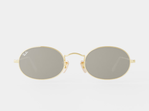 Ray-Ban Oval - RB3547 9154AH Sunglasses Modèle 3D