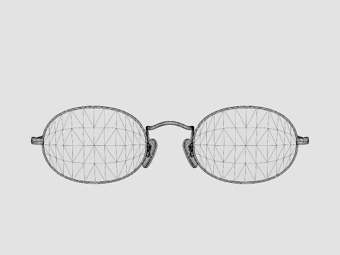 Ray-Ban Oval - RB3547 9154AH Sunglasses 3D Model