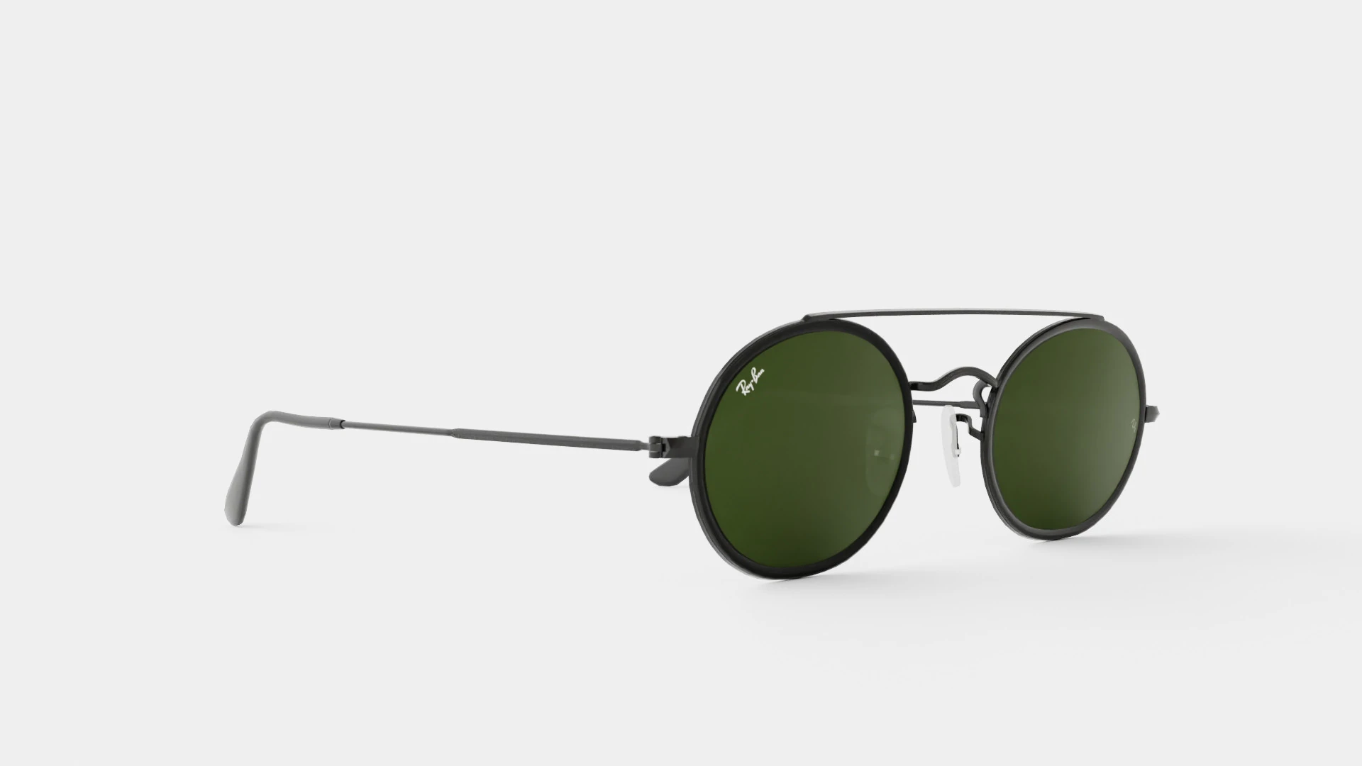 Ray-Ban Oval Double Bridge - RB3847N 912031 Sunglasses 3D Model .c4d .max .obj .3ds .fbx .stl .blend 