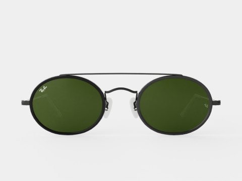 Ray-Ban Oval Double Bridge - RB3847N 912031 Sunglasses Modelo 3D