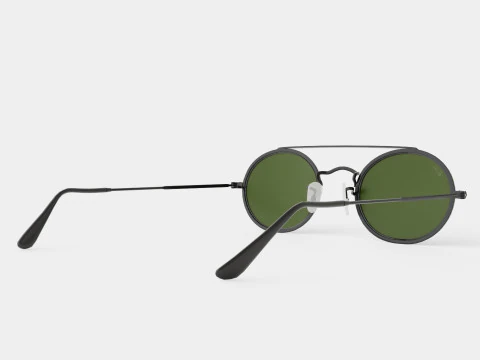 Ray-Ban Oval Double Bridge - RB3847N 912031 Sunglasses 3D Model