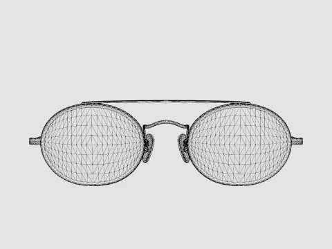 Ray-Ban Oval Double Bridge - RB3847N 912031 Sunglasses 3D Model