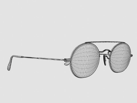 Ray-Ban Oval Double Bridge - RB3847N 912031 Sunglasses Modelo 3D