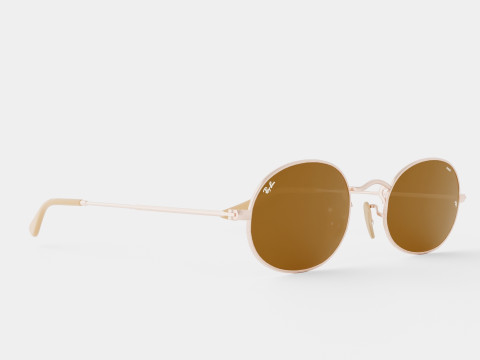 Ray-Ban Oval Washed Evolve - RB3547N 91314I Sunglasses 3Dモデル
