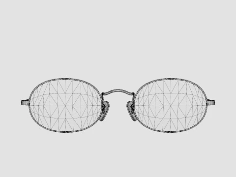 Ray-Ban Oval Washed Evolve - RB3547N 91314I Sunglasses 3D Model