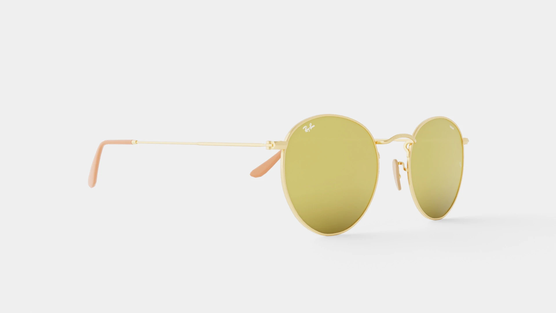 Ray-Ban Round metal - RB3447 90644C Sunglasses 3D Model .c4d .max .obj .3ds .fbx .stl .blend