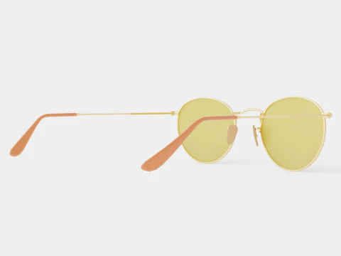 Ray-Ban Round metal - RB3447 90644C Sunglasses 3D Model