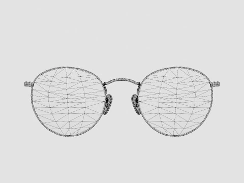 Ray-Ban Round metal - RB3447 90644C Sunglasses 3D Model