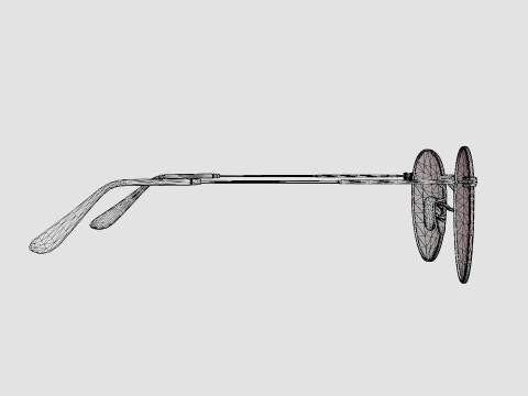Ray-Ban Round metal - RB3447 90644C Sunglasses 3D Model