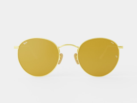 Ray-Ban Round metal - RB3447 90644I Sunglasses 3D Модель