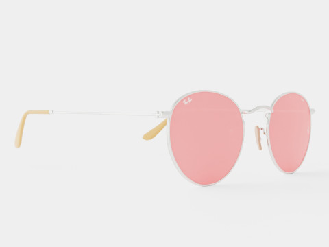 Ray-Ban Round metal - RB3447 9065V7 Sunglasses 3D 모델