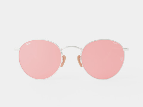 Ray-Ban Round metal - RB3447 9065V7 Sunglasses Modello 3D