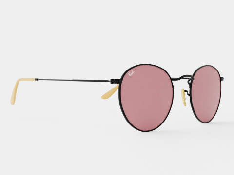 Ray-Ban Round metal - RB3447 9066Z0 Sunglasses Model 3D