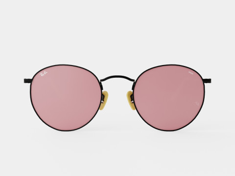 Ray-Ban Round metal - RB3447 9066Z0 Sunglasses 3D Model