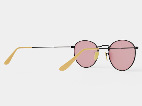 Ray-Ban Round metal - RB3447 9066Z0 Sunglasses 3D Model