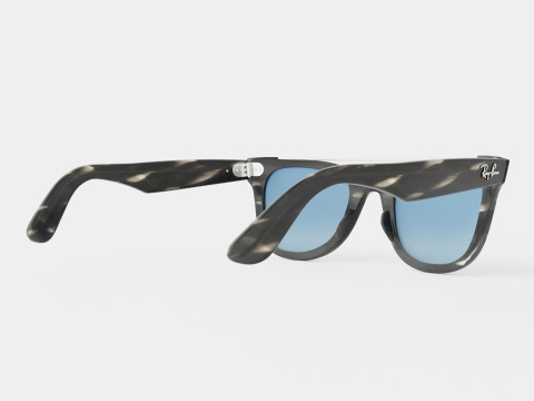 Ray-Ban Wayfarer Double Bridge - RB4540 64123F Sunglasses Modèle 3D