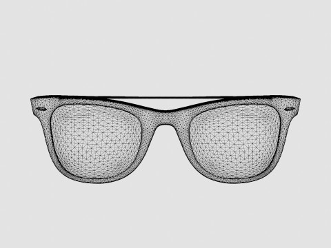 Ray-Ban Wayfarer Double Bridge - RB4540 64123F Sunglasses Modèle 3D