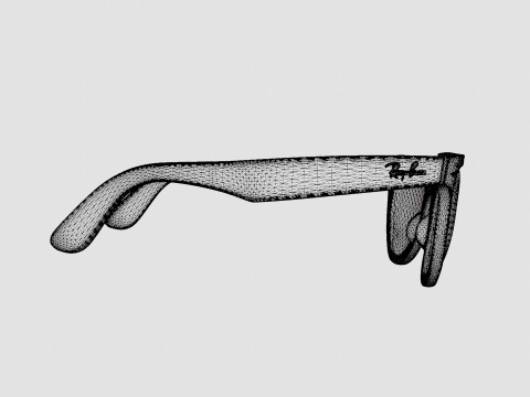 Ray-Ban Wayfarer Double Bridge - RB4540 64123F Sunglasses Modèle 3D