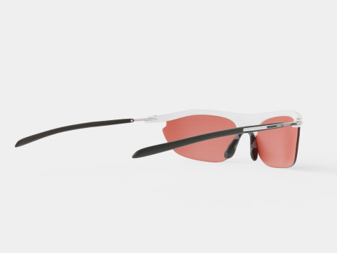Rudy Project Rydon - Rydon White Carbon Racing Red RY II Sport Glasses 3D Model