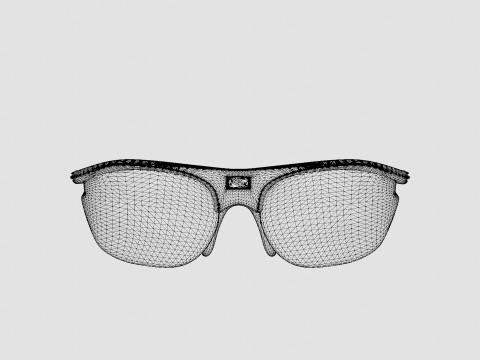 Rudy Project Rydon - Rydon White Carbon Racing Red RY II Sport Glasses 3D Model