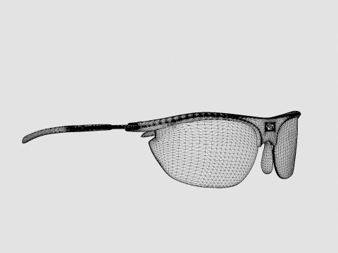 Rudy Project Rydon - Rydon White Carbon Racing Red RY II Sport Glasses 3D Model