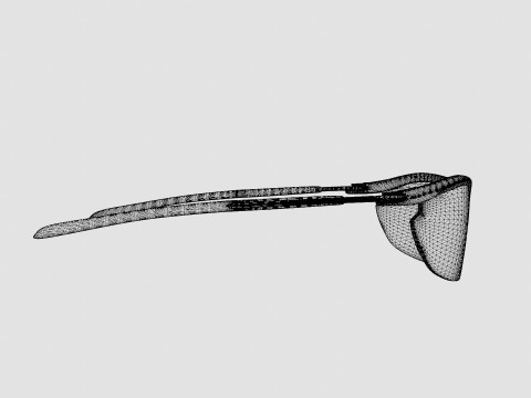Rudy Project Rydon - Rydon White Carbon Racing Red RY II Sport Glasses 3D Model