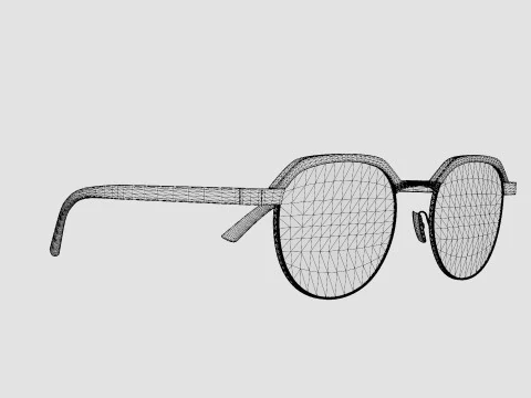 Saint Laurent - SL 124 004 Glasses 3D Model