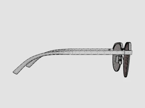 Saint Laurent - SL 124 004 Glasses 3D Model