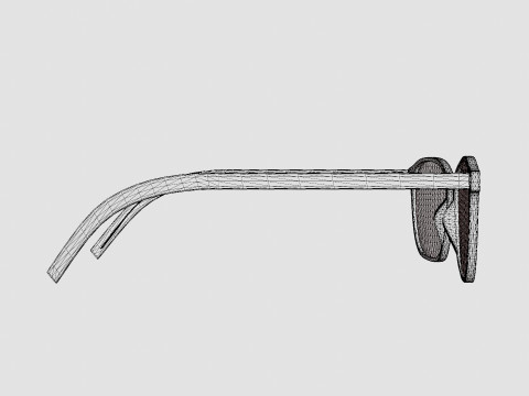 Saint Laurent - SL 186-B SLIM 002 Glasses 3D Model