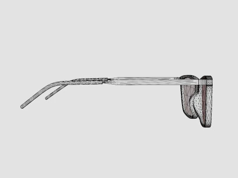 Saint Laurent - SL 344 003 Glasses 3D Model