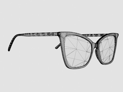 Saint Laurent - SL 386 006 Glasses Model 3D