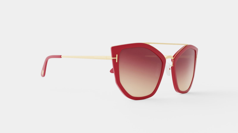 TomFord - FT0648 75G Sunglasses Modello 3D .c4d .max .obj .3ds .fbx .stl .blend