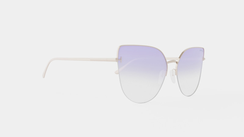 TomFord - FT0652 16Z Sunglasses 3D 모델 .c4d .max .obj .3ds .fbx .stl .blend