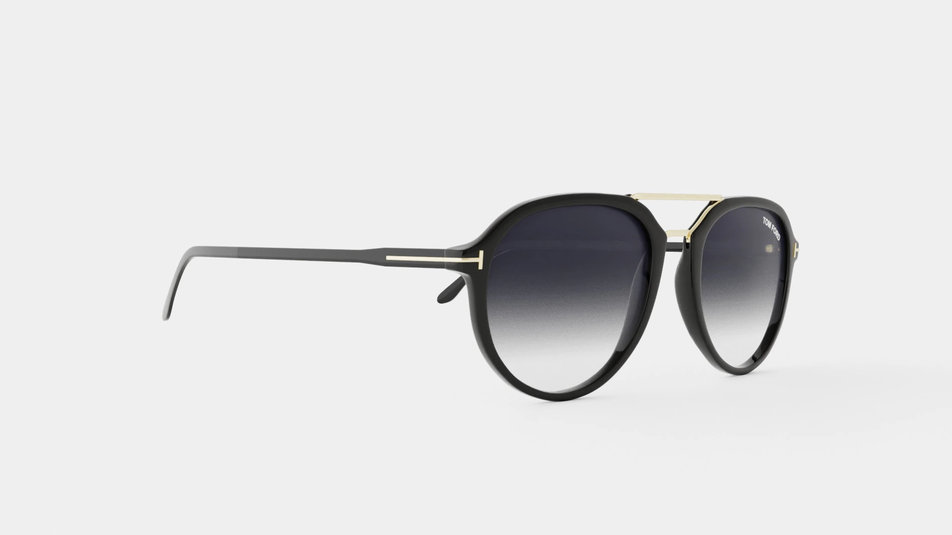 TomFord - FT0674 01B Sunglasses 3D Model .c4d .max .obj .3ds .fbx .stl .blend