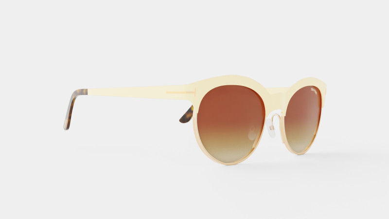TomFord - FT438 28F Sunglasses Modelo 3D .c4d .max .obj .3ds .fbx .stl .blend