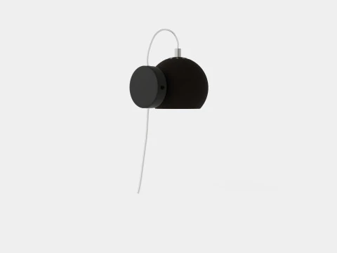 Ball Wall Lamp Black 3D Model