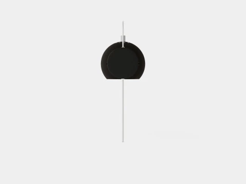 Ball Wall Lamp Black 3D Model