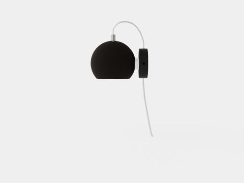 Ball Wall Lamp Black 3D 모델